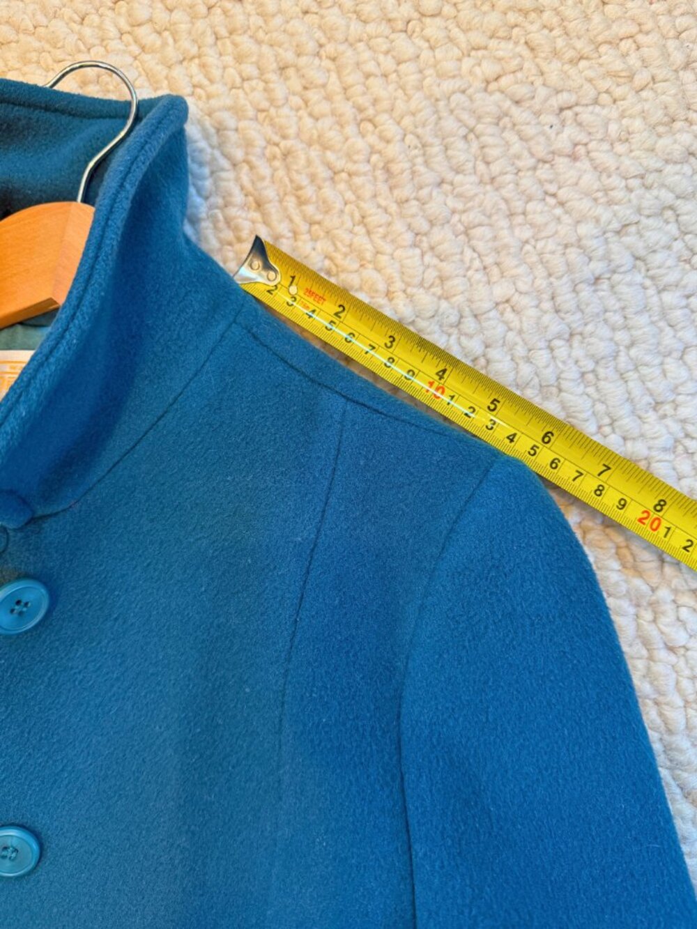 Vintage Pendleton Blue Teal Long Wool Coat Size 8 Made USA Full Length - Picture 7 of 12